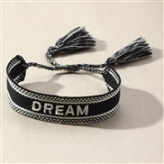 (BZheise) occidental style  Bohemia ethnic style handmade Word tassel weave bracelet