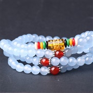 (B  light blue ) agate  multilayer cat bracelet man woman  Word
