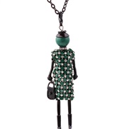 (green )apan and Korea sweater chain woman long style fully-jewelled necklace crystal sequin girl pendant necklace