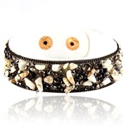 ( white)occidental style creative environmental crystal gravel bracelet man woman  Irregular color gem lovers bangle vel