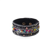 ( Black color )cortex bangle  occidental style personality Bohemia color beads bracelet woman