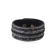 ( Black )cortex bangle  occidental style personality Bohemia color beads bracelet woman