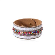 (color )cortex bangle  occidental style personality Bohemia color beads bracelet woman