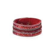 ( red)cortex bangle  occidental style personality Bohemia color beads bracelet woman