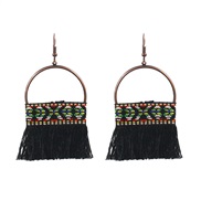 (HQEF  ) fashion retro tassel earrings bronze color arring ethnic style personality exaggerating