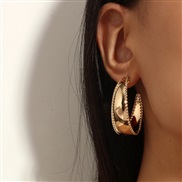(KCgold )occidental style fashion brief temperament trend earrings  retro exaggerating samll creative Alloy earrings