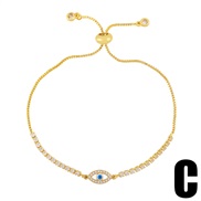(C) occidental style brief zircon bracelet woman eyes butterfly gold plated braceletbre