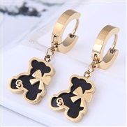 fine Korean style fashion sweetOL concise lovely samll titanium steel personality temperament ear stud buckle circl