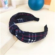 ( black)Korean style Headband personality fashion grid Cloth head all-Purpose bag pattern Headband