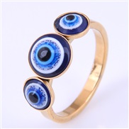 Korea fashion stainless steel concise eyes personality ring