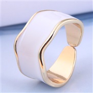 Korean style fashion gold plated concise color personality opening ring