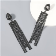 ( black)occidental style super claw chain series Alloy diamond glass diamond Rhinestone fully-jewelled tassel earrings w
