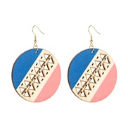 ( Color)occidental style Wood earrings creative hollow earring samllearring