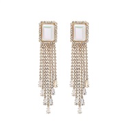 (E )silver occidental styleins retro Korea big tassel earrings fashion Ladies Earring woman