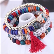 occidental style trend  concise all-Purpose Metal flash diamond eyes personality beads temperament multilayer brace