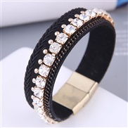 occidental style  fashion Metal concise flash diamond chain mash up buckle temperament bracelet