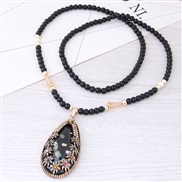 Korean style fashion  Metal all-Purpose color Shells drop pendant accessories  Beads long necklace sweater chain