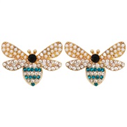 ( white)occidental style creative personality insect samll diamond ear stud personality exaggerating woman