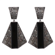 ( black)occidental style personality creative geometry diamond woman ear stud more color Optional