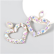 (AB color)super claw chain series Alloy diamond Rhinestone glass diamond love earring earrings woman occidental style e