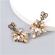 ( Gold)fashion Alloy diamond Rhinestone Acrylic love super long style earring woman earrings occidental style arringear