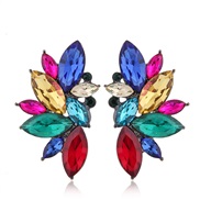 occidental style fashion  Metal shine branches and leaves personality temperament ear stud