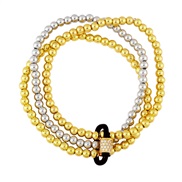 ( black)occidental style creative personality fashionins trend bracelet Metal beads multilayer braceletbre