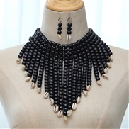 ( black)occidental style Nation necklace set Shells customs clavicle chainecklace