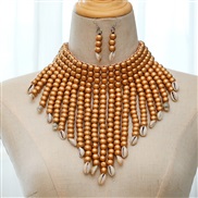 ( Gold)occidental style Nation necklace set Shells customs clavicle chainecklace