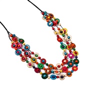 ( Color)ethnic style Coir establishment necklace tassel sweater chain