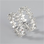 ( Silver)occidental style trend colorful diamond series Alloy diamond glass diamond circle earrings woman super arring