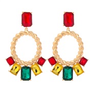 ( red)occidental style exaggerating temperament drop Acrylic earrings woman fashion retro temperament Earringearrings