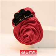 ( red)Korea handmade three-dimensional rose Cloth flowers fashion medium temperament
