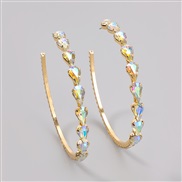(AB color)fashion colorful diamond series Alloy diamond drop Rhinestone circle occidental style earrings womanins arring