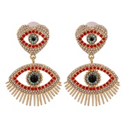 ( red) new exaggerating atmospheric eyes ear stud  occidental style original all-Purpose earrings woman