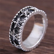 occidental style retro concise star pattern personality ring