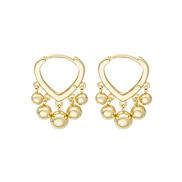 (E) same style gold samll buckle  wind all-Purpose fashion earring earrings