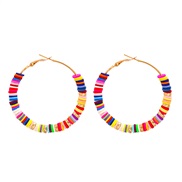 ( LMT) occidental style  creative color ethnic style handmade weave Earring