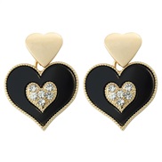 ( black)occidental style creative eyes Alloy ear stud diamond brilliant love earring travel earrings