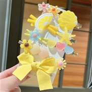 (  yellow shell )summer children hair clip woman head bow