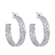 ( Silver)occidental styleWI  exaggerating personality high retro wind all-Purpose ear stud