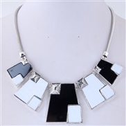 occidental style fashion  Metal concise geometry black concise temperament necklace