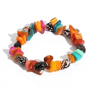 ( Color)man woman samll handmade gravel Shells bracelet elasticity color brief ethnic style retro