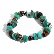 ( Lake Blue )man woman samll handmade gravel Shells bracelet elasticity color brief ethnic style retro