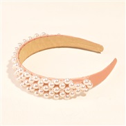 (Pearl )occidental style Pearl eadband handmade Korea fashion adies temperament eadband width eadband head