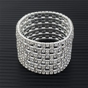 (BZ ) occidental style  temperament fully-jewelled elasticity bangle more row claw chain bracelet bride