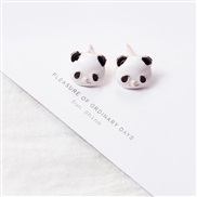 (E )Korean style color retention enamel cartoon earrings  animal fruits ear stud  earrings samll girl student