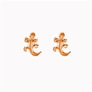(A Rose Gold)occidental style fine zircon earrings