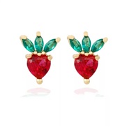 I wind  lovely tropical fruits ear stud woman diamond arring earrings style