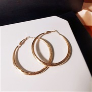 ( Gold)retro circle earrings occidental style exaggerating Metal circle wind fashion personality woman earrings arring